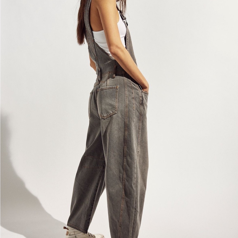 We The Free Good Luck Barrel Overalls Dungarees Archive Gray - Picture 2 of 5